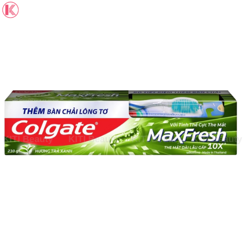 Kem Đánh Răng Colgate Maxfresh Hương Trà Xanh 225g + Bàn Chải Lông Tơ